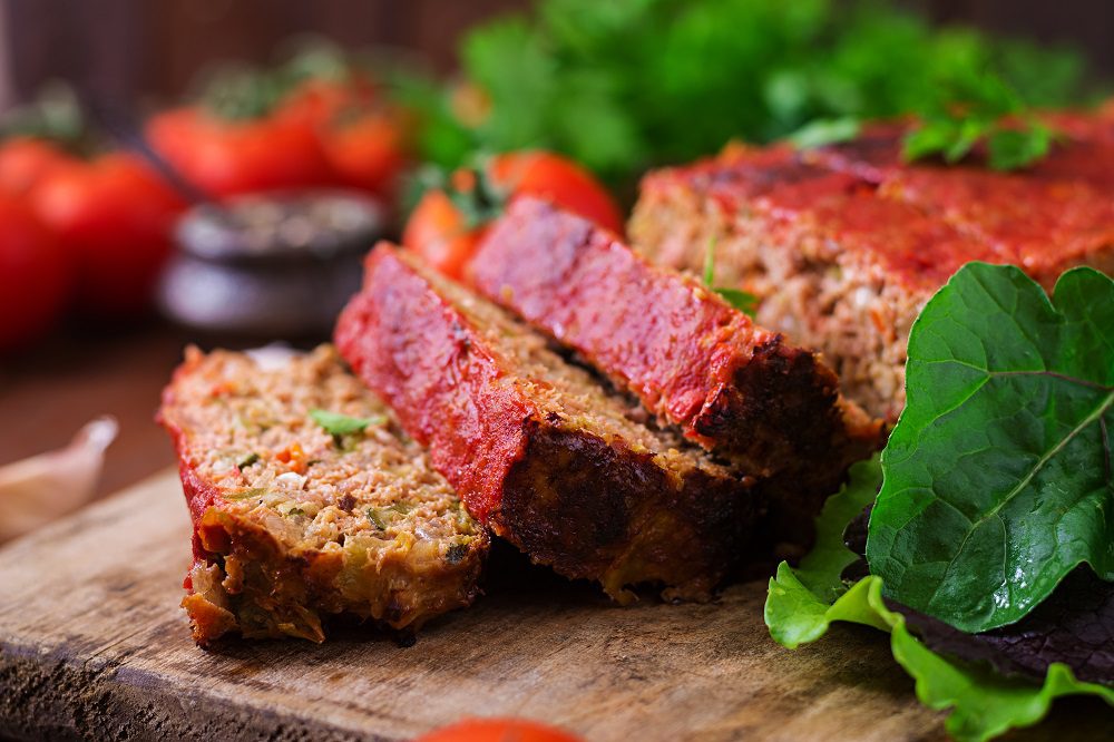 Meatloaf on cutting board