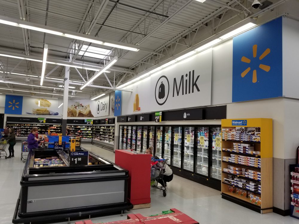 Walmart milk section